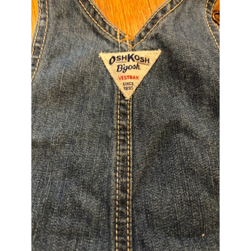 OshKosh Bgosh Toddler Boys Denim Vestbak Carpenter Overalls Blue 18 Months